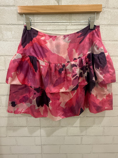 TARA JARMON Silk Skirt Flowers EU-S