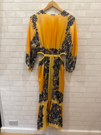 SANDRO LS Open  Waist V Neck Long Dress/ EU40-M