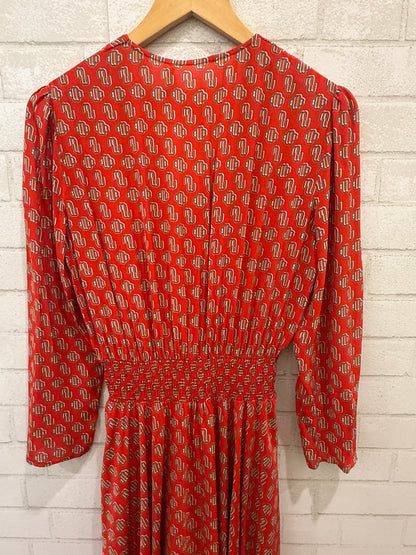 MAJE LS  V Neck  Long Dress/ EU40- M