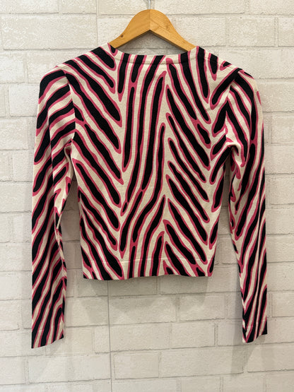DVF LS Buttoned Silk Blend Cardigan / XS