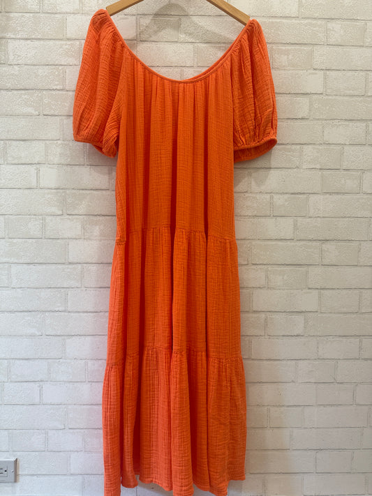LILLY PULITZER NWT SS Maxi Orange Dress / M