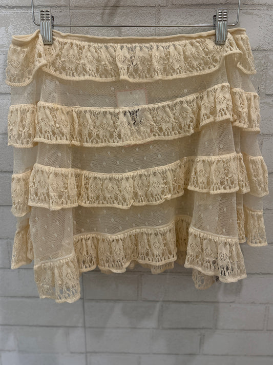 RED VALENTINO Lace Ruffle Skirt /  XS