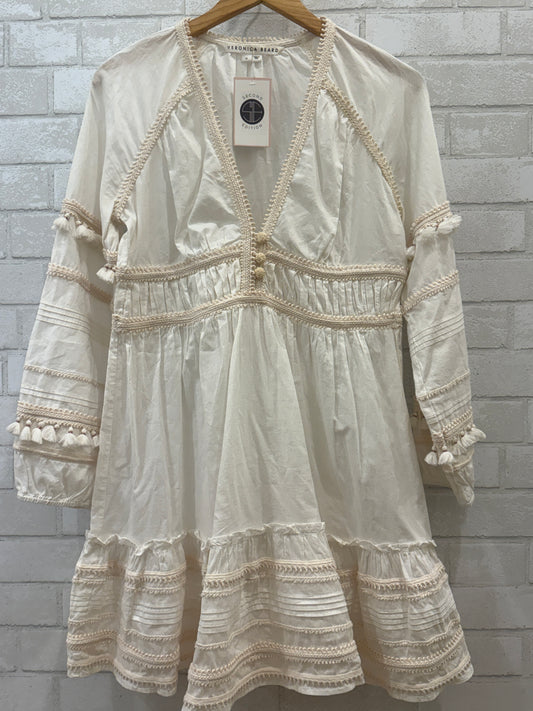 VERONICA BEARD  LS Midi V Dress with Buttons/M