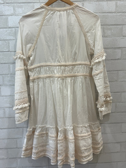 VERONICA BEARD  LS Midi V Dress with Buttons/M