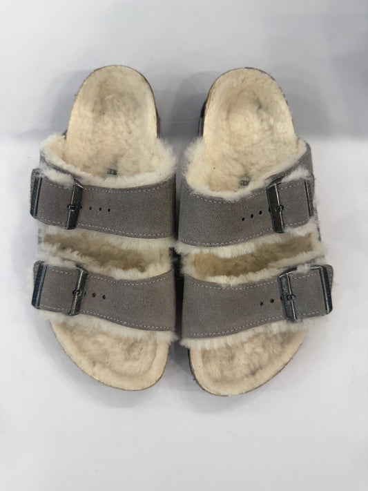 BIRKENSTOCK Arizona Shearling Light Grey / US7 -EUR38
