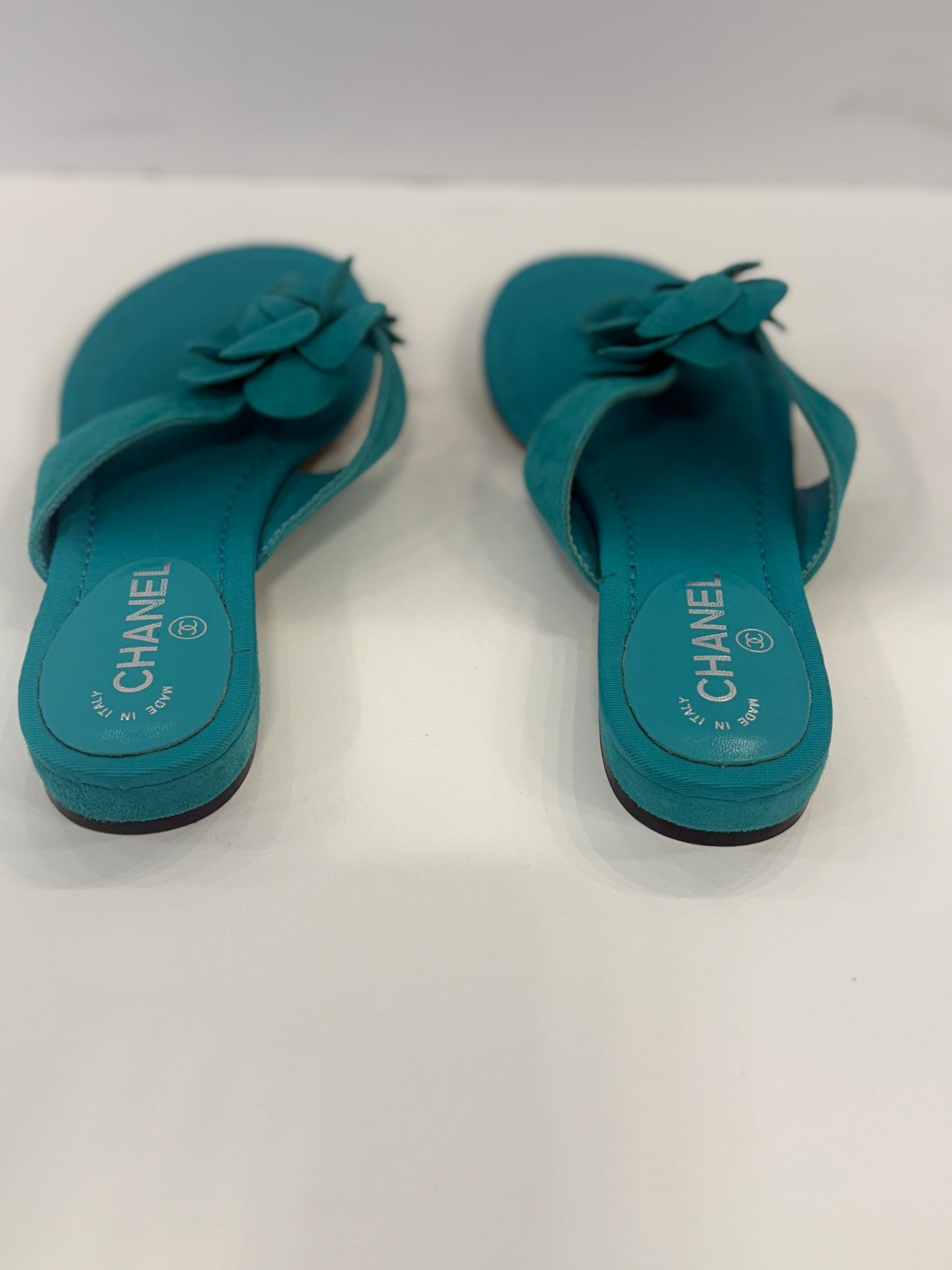 CHANEL Suede Flat Sandals / US7.5- EU38