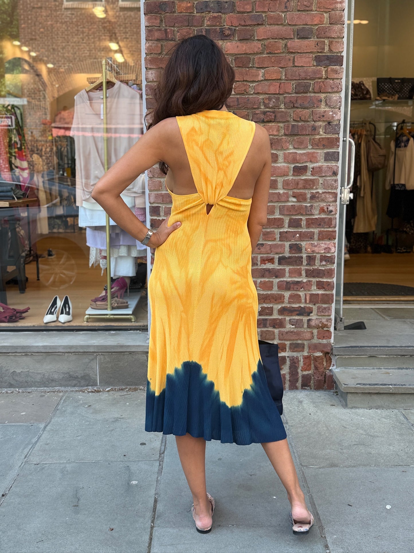 PROENZA SCHOULER Tie Dye Knotted Back Dress / S