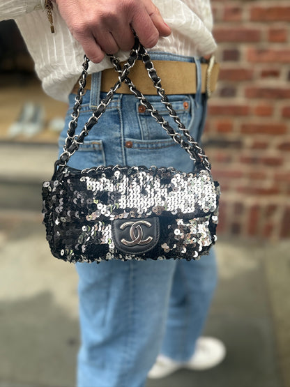 CHANEL Classic Sequin Rectangular Mini Flap Bag