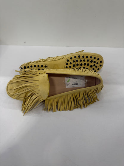 TOD'S NWT Suede Driving Yellow Loafers / US8