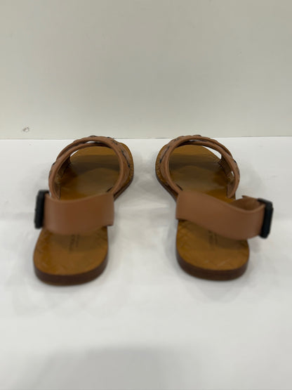 BOTTEGA VENETTA Nude Leather Sandals / 7.5-EU38
