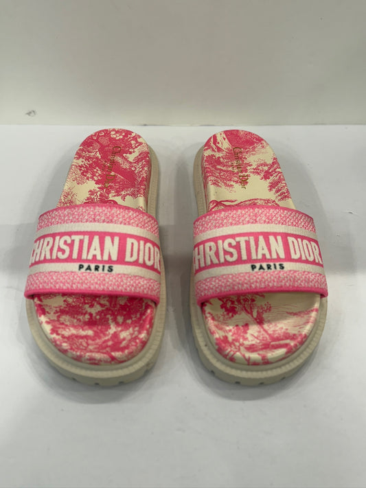 DIOR Canvas printed slides/ US: 8.5 EU 39