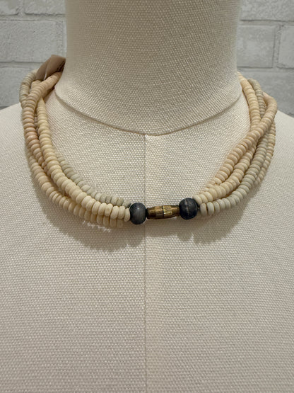 Short beaded 4 layer necklace