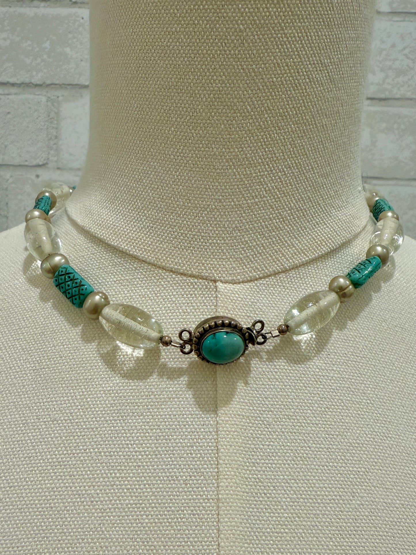 Necklace beads silver