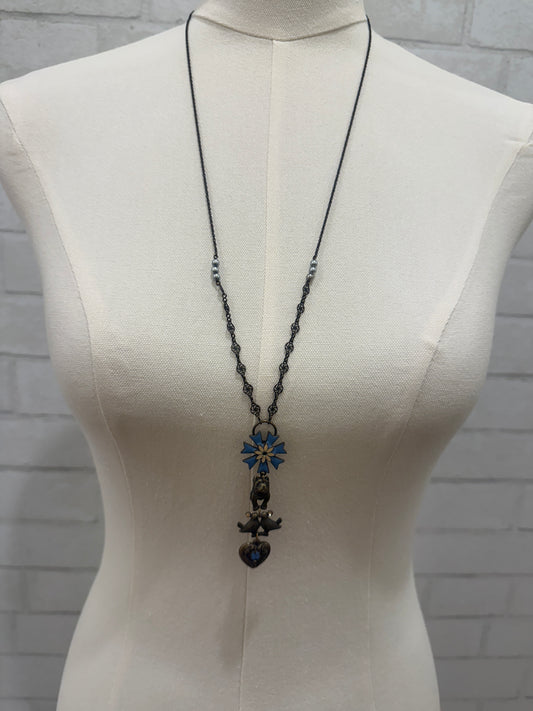 COMPTOIR DES COTONNIERS Necklace with bird dog heart