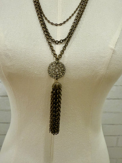 HOUSE OF HARLOW Multi Row necklace with tassles Pendants