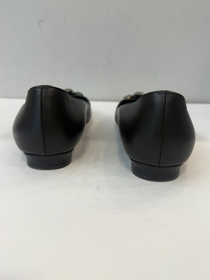 MANOLO BLAHNIK Black Pump With  Rhinestone Jewels / US9-EU39.5