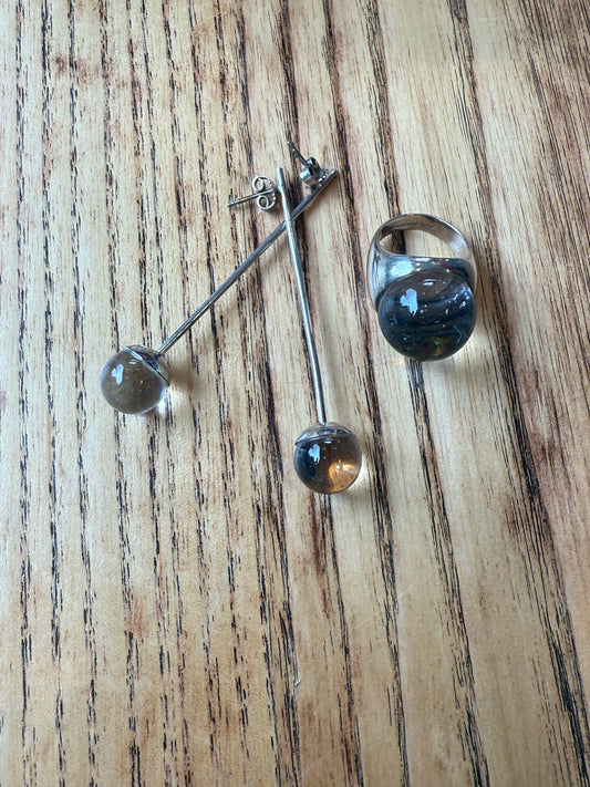 POIRAY Silver Earrings and Ring size 51 (set)