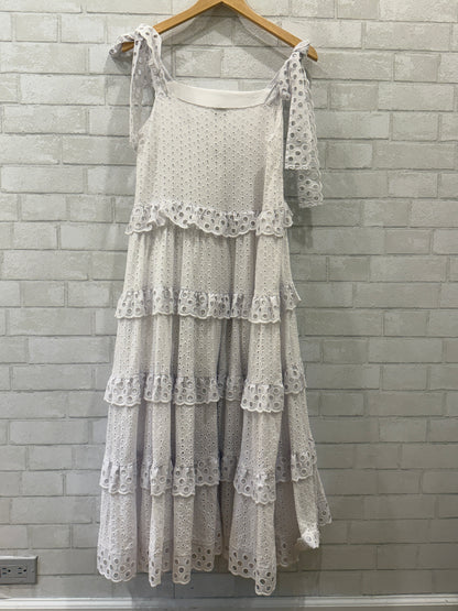 MORA RUIZ eyelet maxi dress/ S