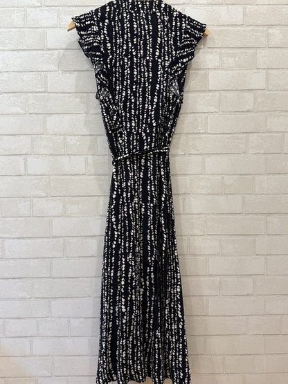 WHISTLES V Neck Wrapped long Dress/US4-EU36