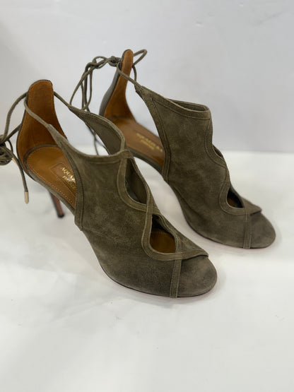 AQUAZZURA Suede High Heels Sandals/ US6 -EU36