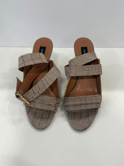 DEREK LAM Leather Snake Skin Wedge Sandals/ EU36-US6