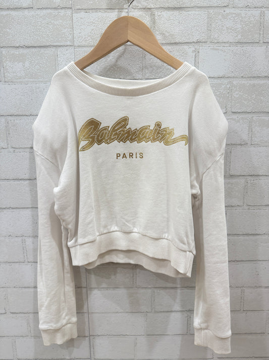 BALMAIN Crop Sweatshirt / 10Y