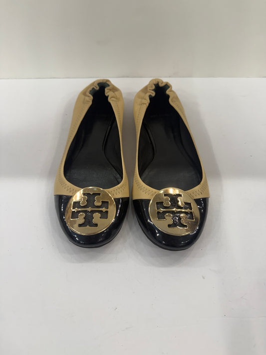 TORY BURCH Ballet Flat Beige&Black / Size 7