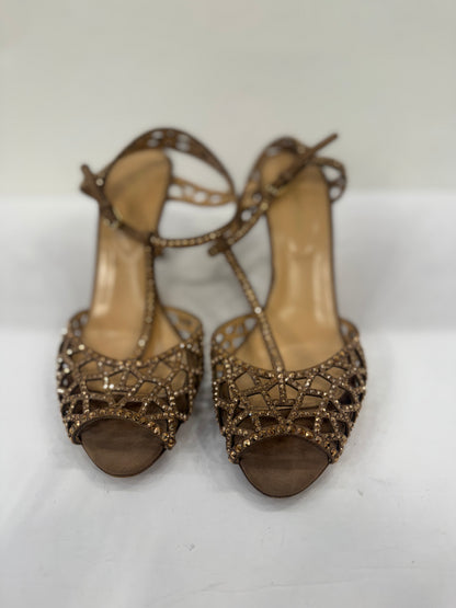 SERGIO ROSSI Strass Sandals / US7-EU37.5