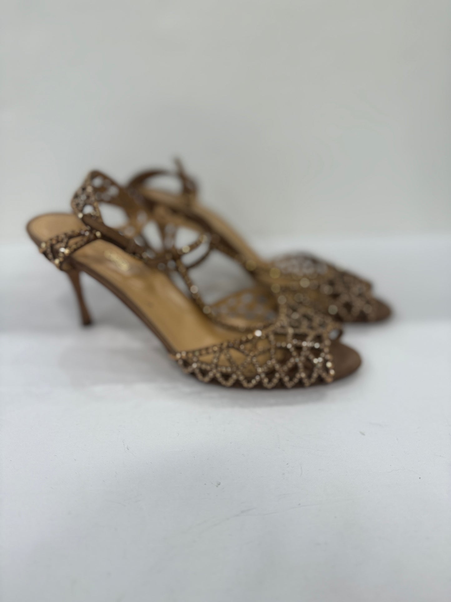 SERGIO ROSSI Strass Sandals / US7-EU37.5