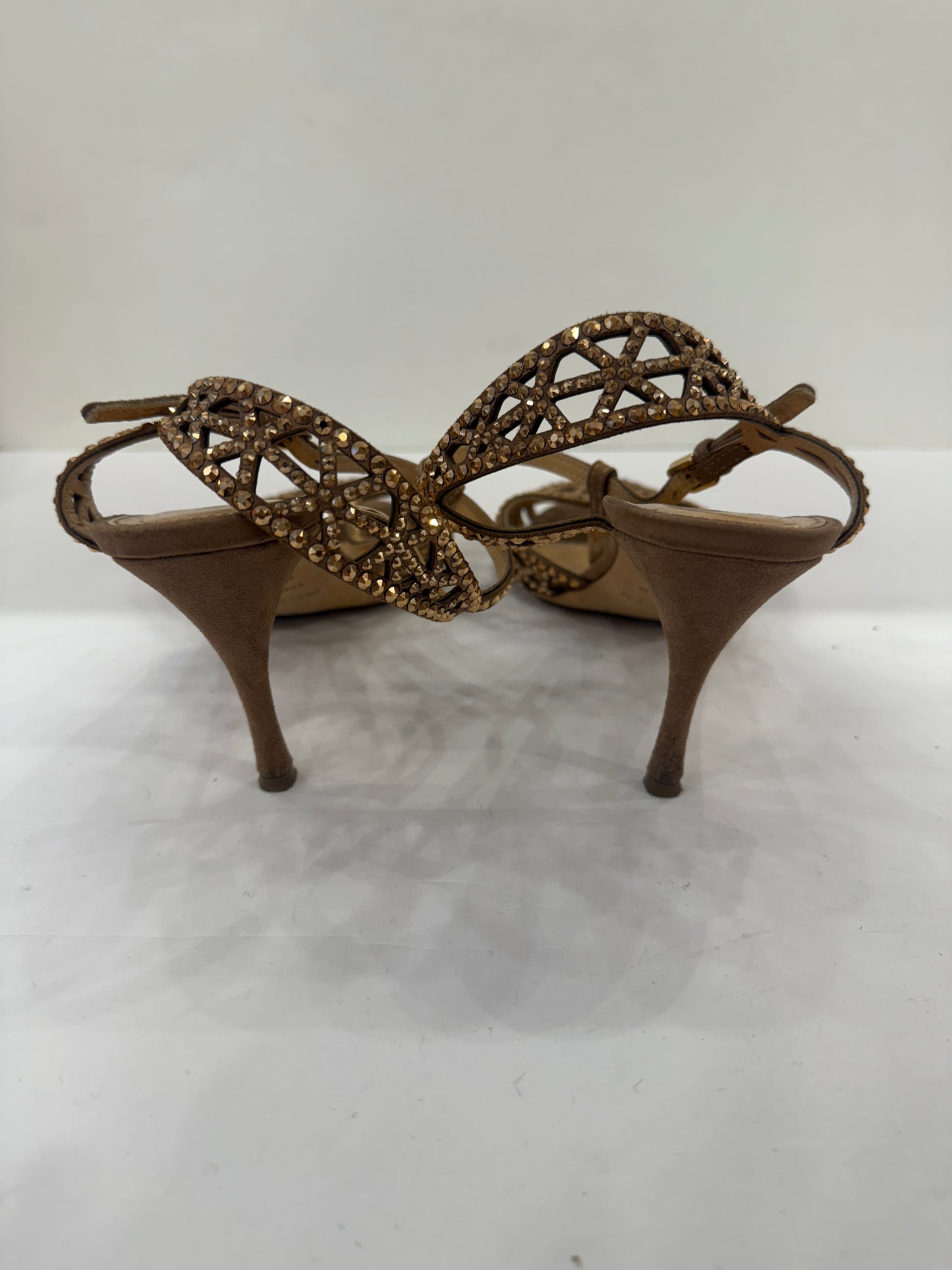 SERGIO ROSSI Strass Sandals / US7-EU37.5