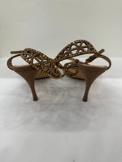 SERGIO ROSSI Strass Sandals / US7-EU37.5