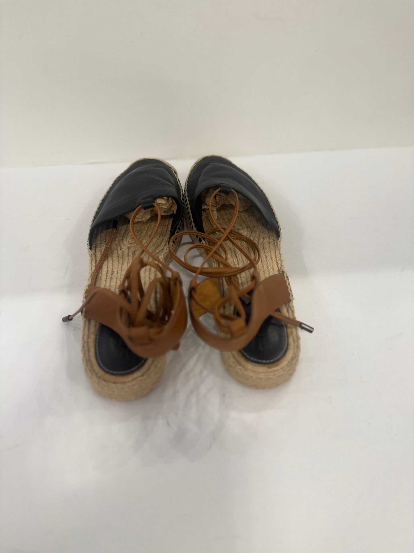 COACH NWT Leather Espadrille with laces /8.5