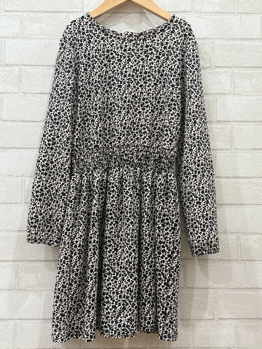 IKKS Cheetah Stretchy Dress LS / 10Y