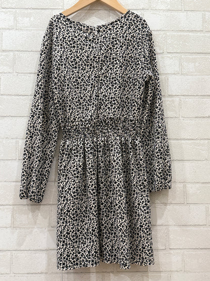 IKKS Cheetah Stretchy Dress LS / 10Y