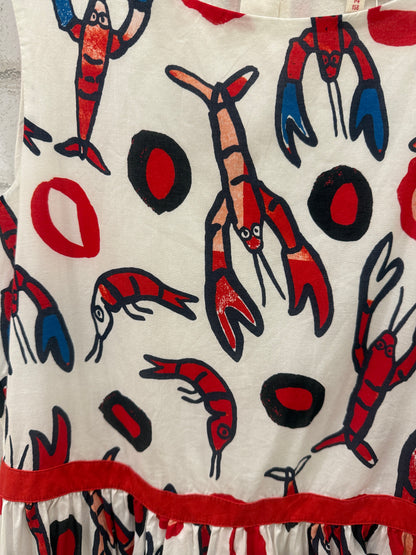 CATIMINI Lobster printed Voile Dress 14Y