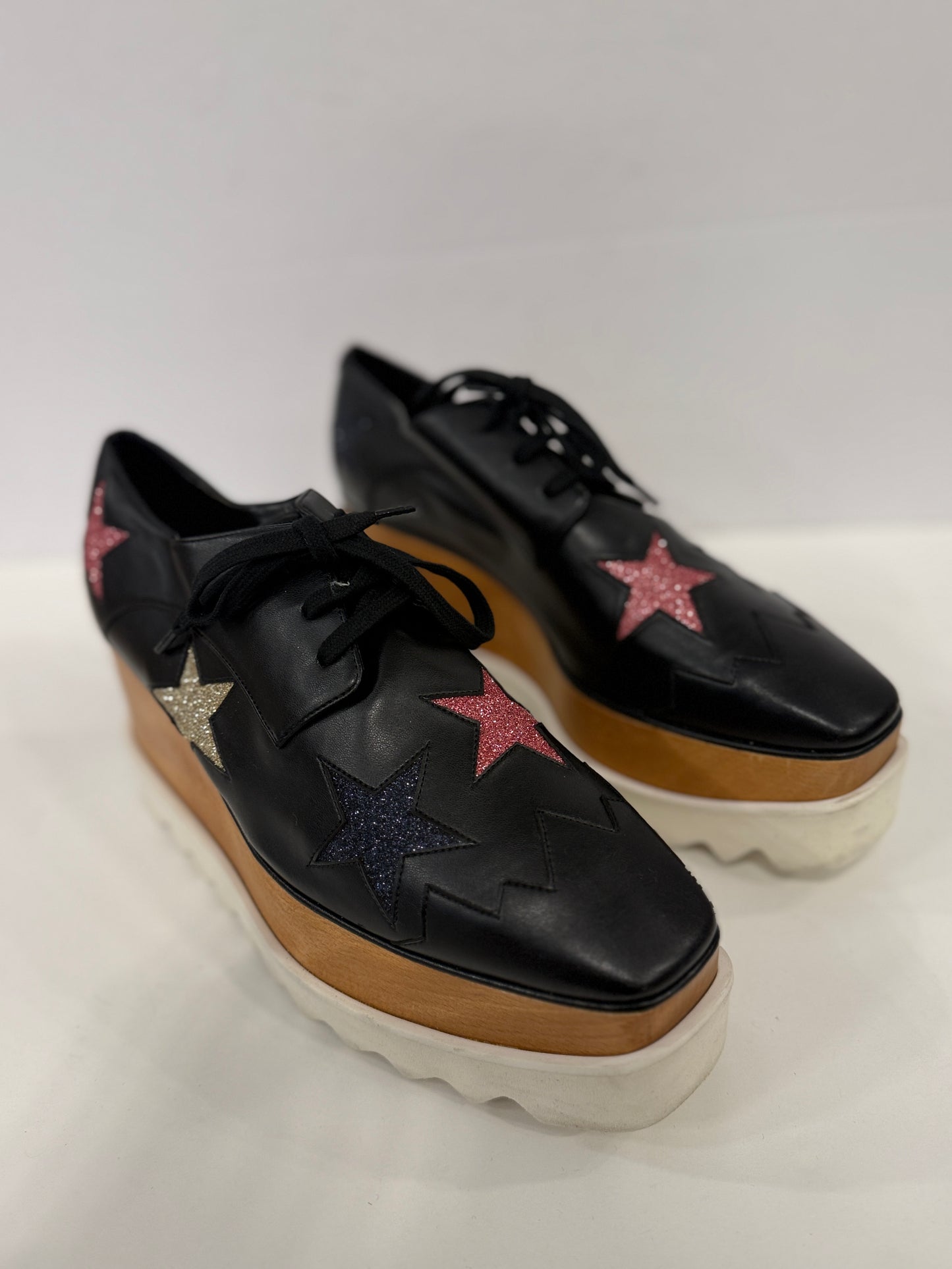 STELLA MC CARTNEY  Colorblock Oxfords With Stars/ US: 8- EU: 38.5
