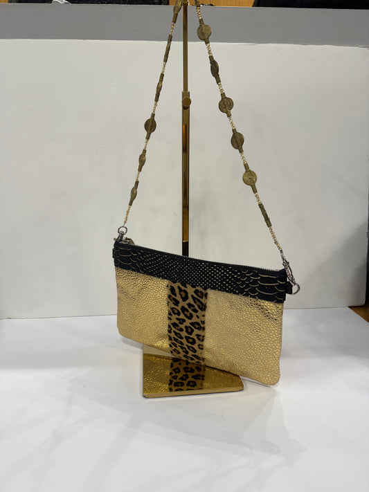 Cross body with chain leather CC13