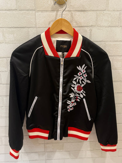 MAJE Enbroided Satin Bomber/ US:S-EU:36