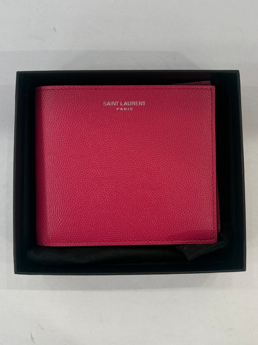 YVES SAINT LAURENT NWT In Box  Grained leather Wallet