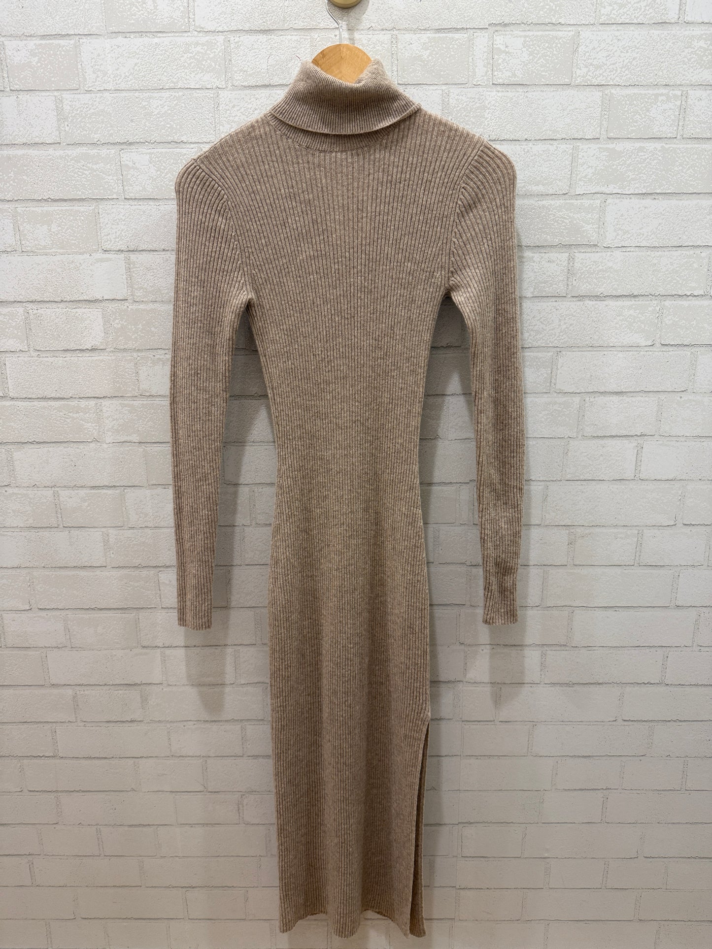 REFORMATION Ribbed Cashmere Turtle neck Dress / XS