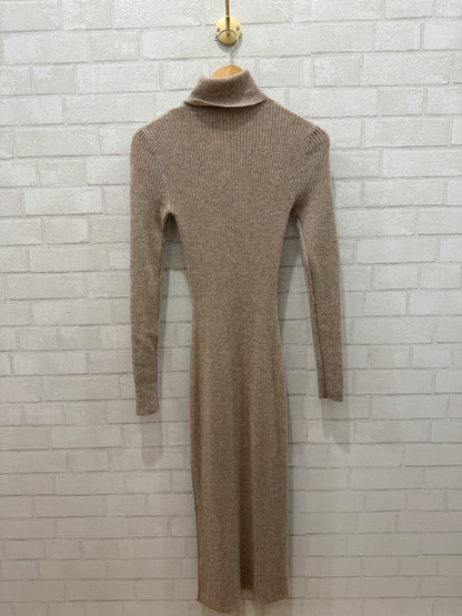 REFORMATION Ribbed Cashmere Turtle neck Dress / XS
