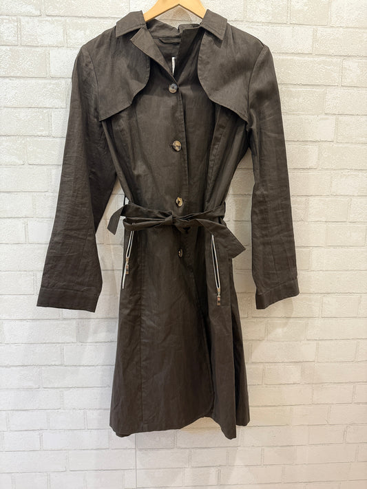 POUR PARTIR Brown Linen Trench / M