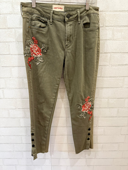 DRIFTWOOD Embroided Flowers Skinny Jean/ US28-M