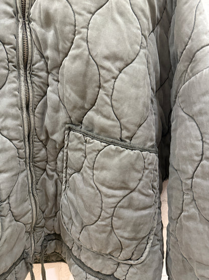 NO BRAND Quilted Zipped Jacket with Pockets/ XL