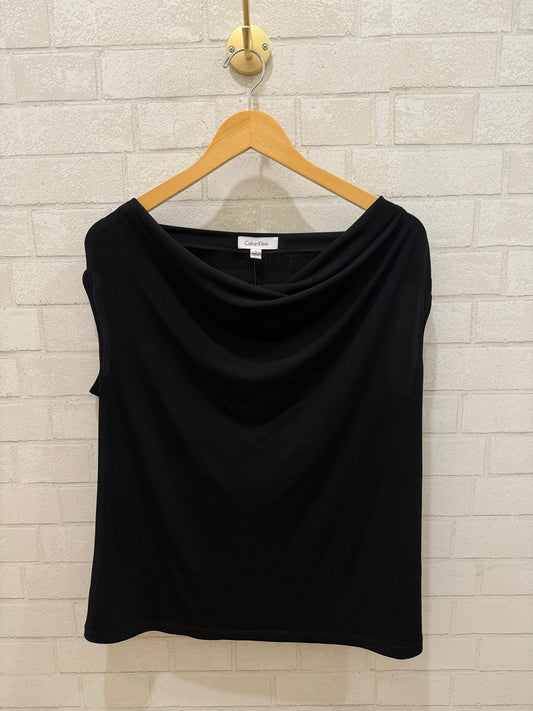 CALVIN KLEIN Sleeveless Cowl Top/L