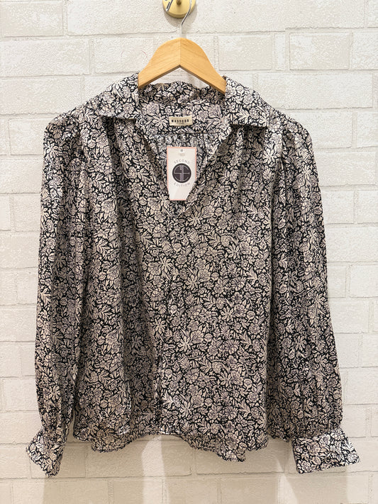 MASSCOB  Silk VNeck LS  Blouse/XS