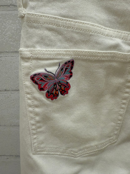JOHNNY WAS White Cropped Straight Leg Jeans / M-US 30