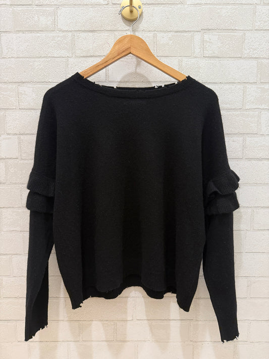 CURRENT ELLIOTT Cashmere Ruffle Sweater/ XS