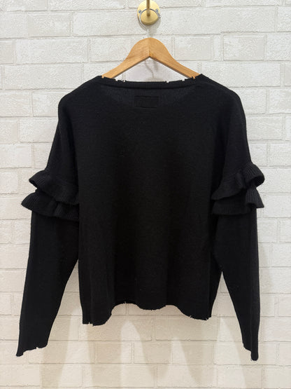 CURRENT ELLIOTT Cashmere Ruffle Sweater/ XS
