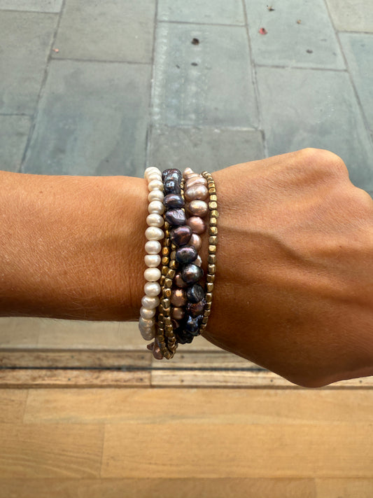 NAKAMOL  Multi Row Pearls Bracelet/OS